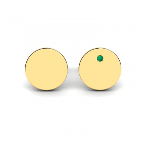 14k gold circles with diamond earrings present (1)