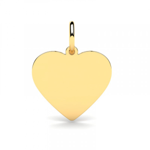 Gold heart pendant free engraving