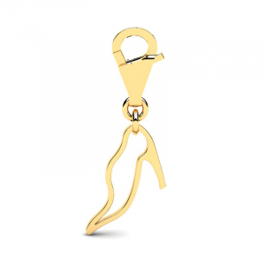 8k gold high heel pump charm for bracelet 