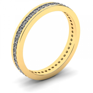 Obrączka złota błyszcząca z cyrkoniami rings
