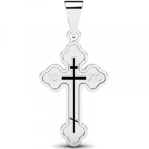 Krzyż z białego złota protestancki z pełnego złota