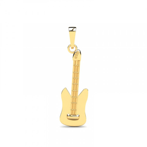 Wisiorek złoty gitara grawer