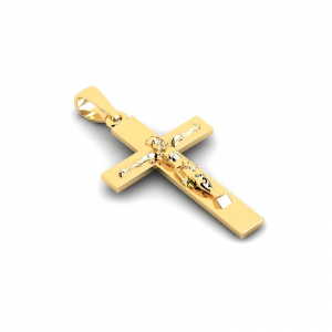 Krzyż złoty z panem jezusem