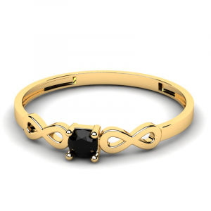 Ring in 14k yellow gold with infinity symbol