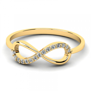 14k yellow gold infinity ring