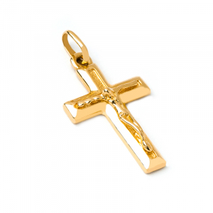 Krzyżyk złoty klasyczny z Panem Jezusem 