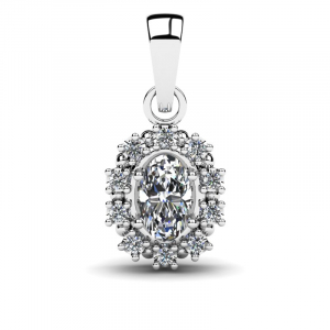 Gold pendant with 0.24ct sapphire and diamonds (1) (1)