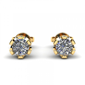 Gold push-on earrings with zirconias gift (1) (1) (1) (1)