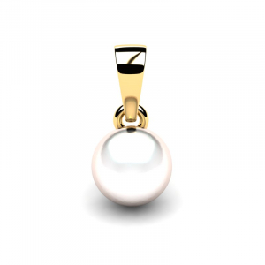 Wisiorek złoty klasyczny z perłą naturalną 14kr