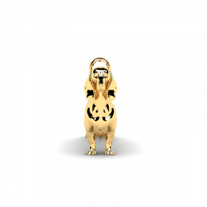 Wisiorek złoty pies jamnik dachshund grawer