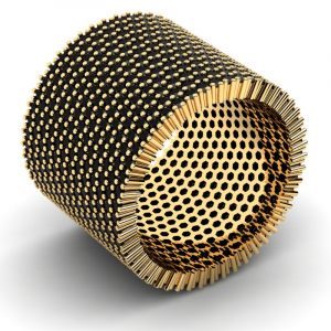 Obrączka złota szeroka 16mm z czarnymi cyrkoniami 