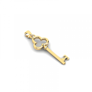 Wisiorek złoty duży 4cm klasyczny klucz