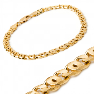 14k solid yellow gold curb bracelet