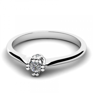 Unique engagement ring with diamonds