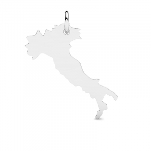 Wisiorek z białego złota Włochy mapa Włoch