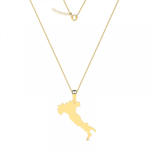 Naszyjnik złoty Włochy mapa Włoch