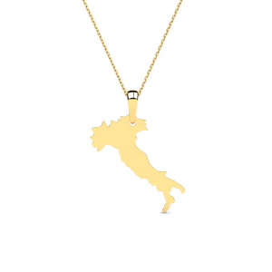 Naszyjnik złoty Włochy mapa Włoch 14kr