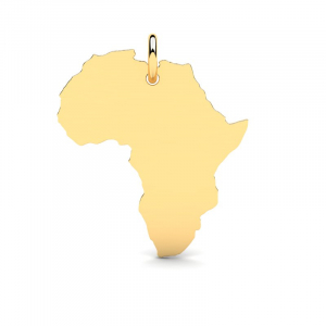 Wisiorek złoty mapa Afryki grawer