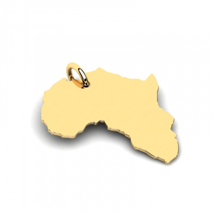 Wisiorek złoty mapa Afryki grawer 14kr