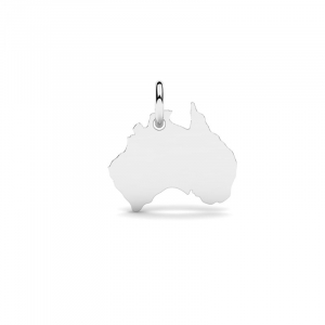 Wisiorek z białego złota mapa Australii 14kr
