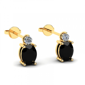 Yellow gold earrings sapphires and diamonds (1) (1)