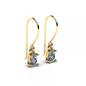 Yellow gold earrings with natural sapphires 0.35ct (1) (1) (1) (1)