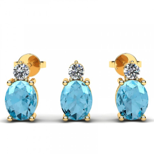 Yellow gold earrings sapphires and diamonds (1) (1)
