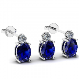 Yellow gold earrings sapphires and diamonds (1) (1) (1)