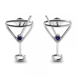 0,06ct sapphire stud cocktail earrings