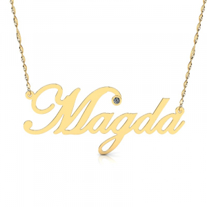 Naszyjnik złoty imię Magda