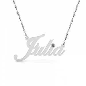 Naszyjnik srebrny imię Julia