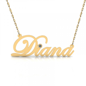 Naszyjnik złoty imię Diana