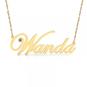 Naszyjnik złoty imię Wanda