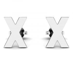 Kolczyki z białego złota X X 