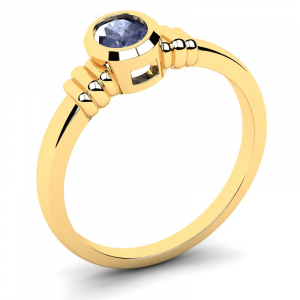 Klasyczny pierścionek złoty z tanzanitem 0,35ct