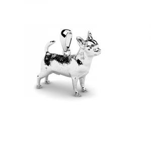 Wisiorek srebrny pies Chihuahua grawer