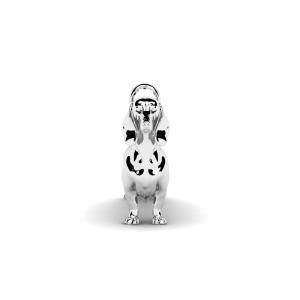 Wisiorek srebrny pies jamnik dachshund grawer
