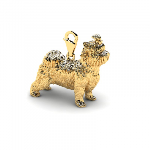 Charms złoty pies biewer yorkshire terrier