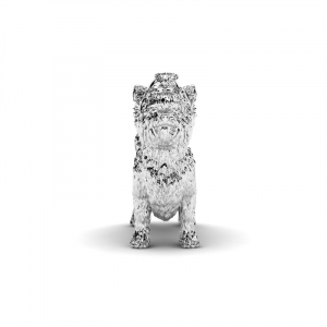 Wisiorek srebrny pies biewer yorkshire terrier