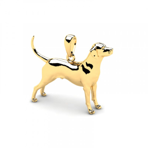 Wisiorek złoty pies dalmatyńczyk grawer