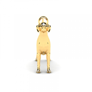 Wisiorek złoty pies dalmatyńczyk grawer
