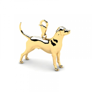 Charms złoty pies dalmatyńczyk grawer