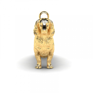 Wisiorek złoty pies jamnik długowłosy