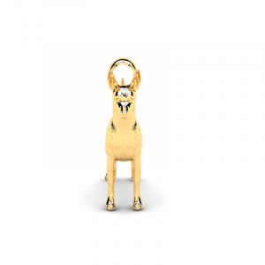 Wisiorek złoty pies pinczer grawer