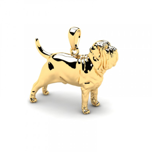 Wisiorek złoty pies mastif neapolitański