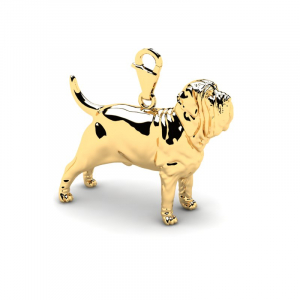 Charms złoty pies mastif neapolitański
