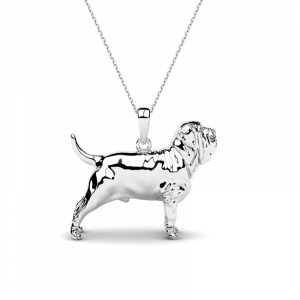 Naszyjnik srebrny pies mastif neapolitański