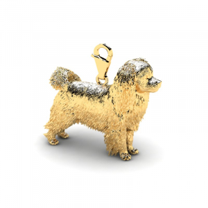 Charms złoty pies spaniel kontynentalny phalene