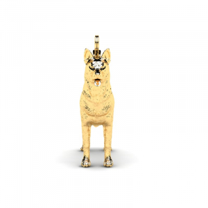 Charms złoty pies wilczak czechosłowacki