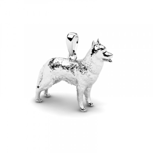 Wisiorek srebrny pies husky syberyjski